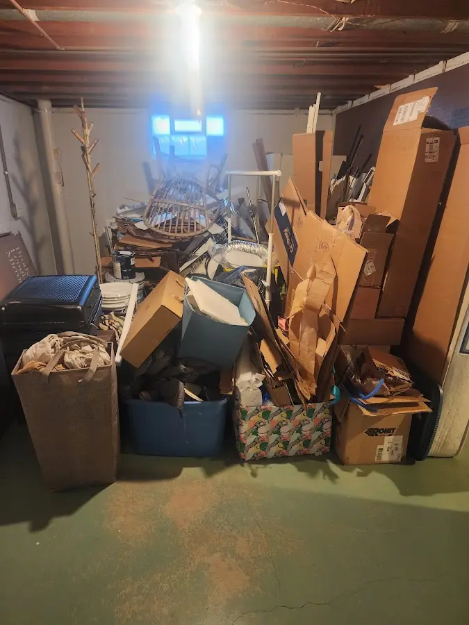 Roll-off dumpster container at job site for 20 Yard Dumpster Rental in Alum Rock